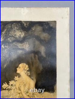 Louis ICART, La femme aux lys, lithographie signée