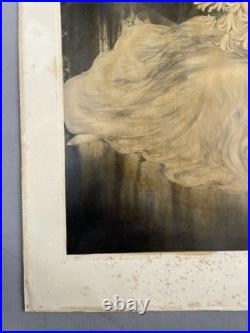 Louis ICART, La femme aux lys, lithographie signée