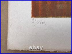 Louis TOFFOLI lithographie originale signée numérotée 84/100 La Moisson 75x53cm