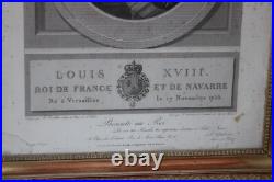 Louis XVIII, roi de France. Gravure en buste du roi d'après Valois XIXe Louis XVIII, roi de France. Gravure en buste du roi d'après Valois XIXe