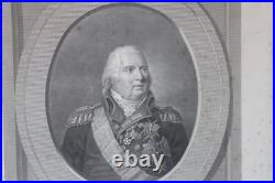 Louis XVIII, roi de France. Gravure en buste du roi d'après Valois XIXe Louis XVIII, roi de France. Gravure en buste du roi d'après Valois XIXe