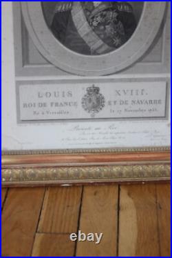 Louis XVIII, roi de France. Gravure en buste du roi d'après Valois XIXe Louis XVIII, roi de France. Gravure en buste du roi d'après Valois XIXe