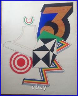 Lucio Del Pezzo Lithographie Sur Arches Signée Numerotée III/X de 1969