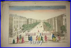 MARSEILLE Vue du Cours Vue d'optique, fin XVIII? Siècle