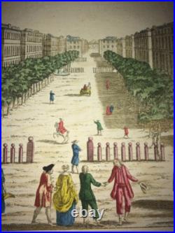 MARSEILLE Vue du Cours Vue d'optique, fin XVIII? Siècle