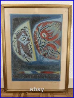 MASSON André Lithographie Originale Signée Numérotée Lune Soleil Picasso XXeme