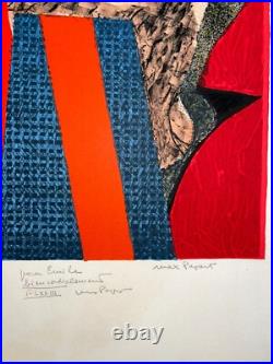 MAX PAPART Composition Abstraite LITHOGRAPHIE Originale 1/73 ea GRAVURE XX°