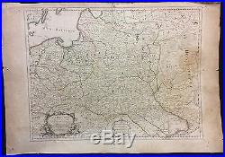 Mapa Polski Guillaume de l`Isle 1675 1726 Lietuva Lituanie Polska 1708