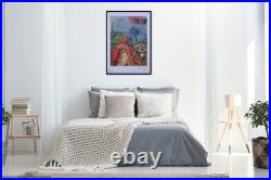 Marc CHAGALL Amoureux sur les toits de Paris, LITHOGRAPHIE numérotée, 500ex