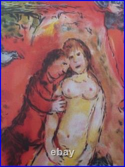 Marc CHAGALL Amoureux sur les toits de Paris, LITHOGRAPHIE numérotée, 500ex