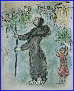 Marc CHAGALL Lithographie Le Prêtre et L'Appel aux Dieux #ODYSSÉE HOMERE