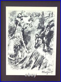 Marc Chagall + 1957 Fables Signée Imprimé Monté En Neuf Cadre + Acheter