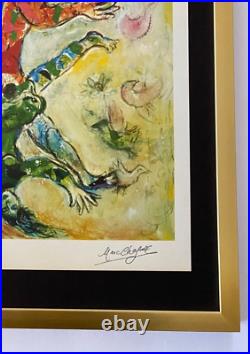 Marc Chagall + 1971 Superbe Signée Imprimé De France + Ballet + Encadré