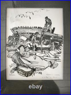Mathurin Meheut Bretagne Lithographie Originale 1932 Mathurin Meheut Bretagne Lithographie Originale 1932