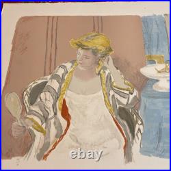 Maurice Brianchon Lithographie FEMME À SA TOILETTE 1956 Ex HC B État Rarissime
