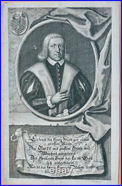 Mentzel Johann Georg D'apres- Gravure Originale Xviiieme Portrait A Identifier