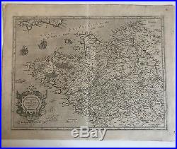 Mercator 1585 Carte De La Bretagne & Normandie