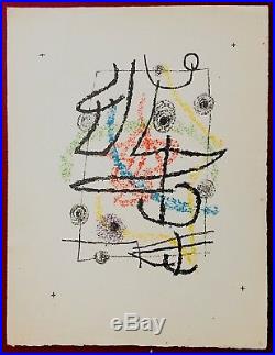 Miro Joan lithographie originale art abstrait abstraction surréalisme