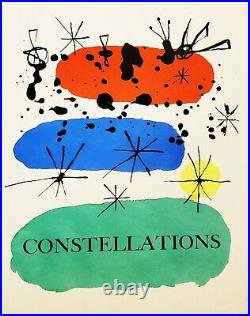 Miro Lithographie originale Mourlot 1959 Constellations