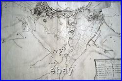 Mons Plan Des Attaques De La Ville Marrewyn 1709 Friecx Belgique R2643