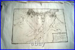 Mons Plan Des Attaques De La Ville Marrewyn 1709 Friecx Belgique R2643