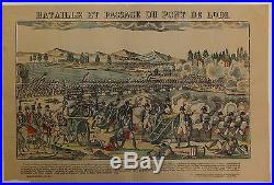 Napoléon Ier Imagerie d'Epinal Bataille et passage du mont de Lodi Vers 1860