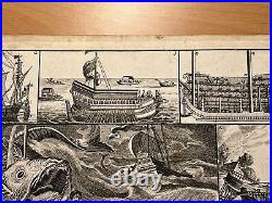 Navires Élections Construction Navale Chasse Pêcher 1784 Antique