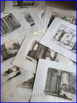 Niccolo MOGALLI (1723-c. 1767) Ruines romaines Collection de 15 estampes