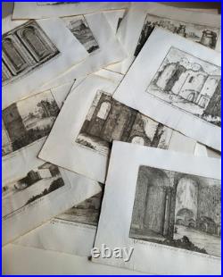 Niccolo MOGALLI (1723-c. 1767) Ruines romaines Collection de 15 estampes