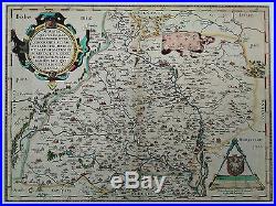 Old Map - Abraham Ortelius - Moravia Bohemica - 1573 Latin B Version