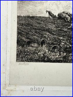 Ondee GRAVURE Eau Forte CHARLES FRANCOIS DAUBIGNY XIX°