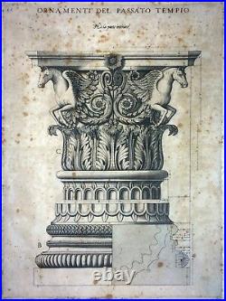 Ornamenti Del Passato Tempio. Gravure. Antonio-mario Labacco. Italie Circa 1550