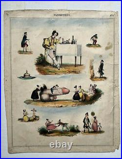 PHALLUS Passe Temps LITHOGRAPHIE Erotique CURIOSA Gastronomie EROTICA 1850
