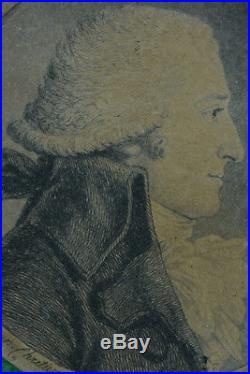 PHYSIONOTRACE Portrait Noble Fouquet Chretien vers 1789 photo precinema x 2