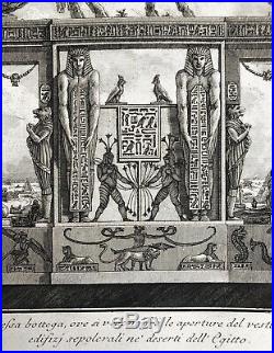 PIRANESI Décor Égyptien /1 Gravure originale XVIIIème / Acquaforte Piranese