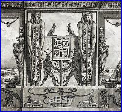 PIRANESI Décor Égyptien /1 Gravure originale XVIIIème / Acquaforte Piranese
