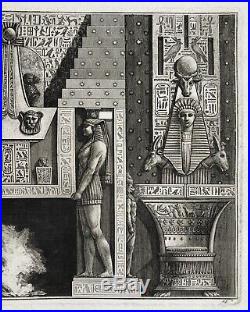 PIRANESI Décor Égyptien /3 Gravure originale XVIIIème / Acquaforte Piranese