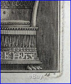 PIRANESI Décor Égyptien /3 Gravure originale XVIIIème / Acquaforte Piranese