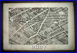 PLAN DE LA VILLE DE PARIS PAR TURGOT tirage début 19eme siècle complet