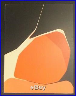 Pablo Palazuelo Rouge Abstrait 1960 Lithographie originale Derrière le Miroir