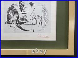 Pablo Picasso 1947 Signée Imprimé Mat Et Encadré + List