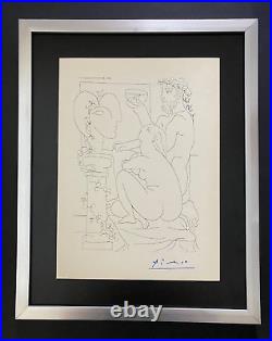 Pablo Picasso 1955 Artistique Chair Signée Imprimé + Cadre