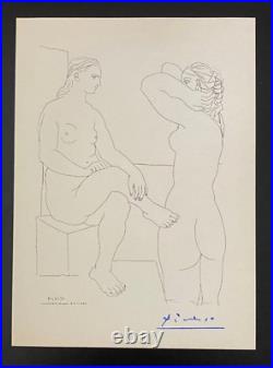 Pablo Picasso 1955 Artistique Chair Signée Imprimé + Encadré
