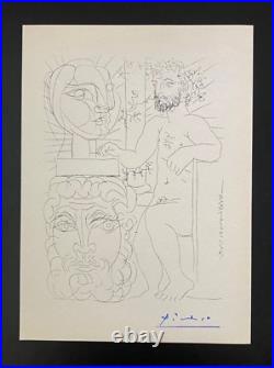 Pablo Picasso 1955 Artistique Chair Signée Imprimé + Encadrée