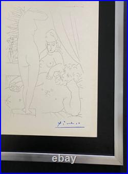 Pablo Picasso 1955 Artistique Chair Signée Imprimé + Encadrées