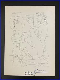 Pablo Picasso 1955 Artistique Nu Signée Imprimé Encadré