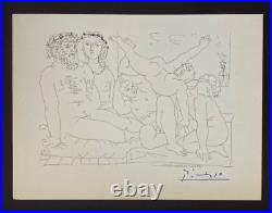 Pablo Picasso + 1955 Signée Superbe Artistique Nues Imprimé Encadré + Liste