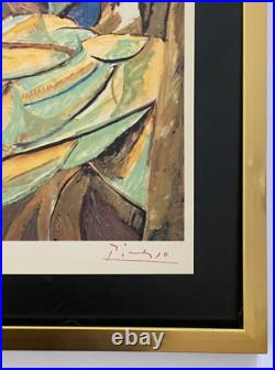 Pablo Picasso 1956 Beau Signée Imprimé Encadré + Liste De