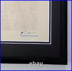 Pablo Picasso 1962 Signée Superbe Gravure Encadré + Liste