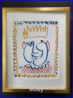 Pablo Picasso + 1964 Signée Superbe Imprimé Encadré 35.6X27.9cm Liste
